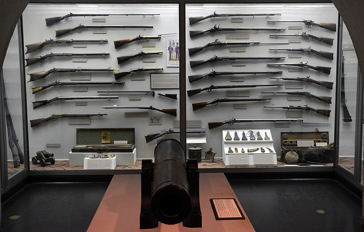 Antique guns at The Charleston Museum
