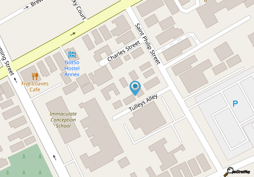 Dog-friendly home with AC, fireplace & W/D - one block to King Street dining map location