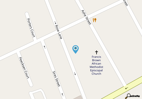 Location & charm on a quaint street in a desirable area of downtown Charleston  map location