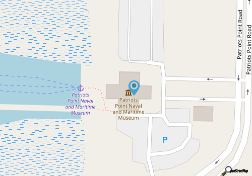 USS Yorktown Paranormal Investigation map location