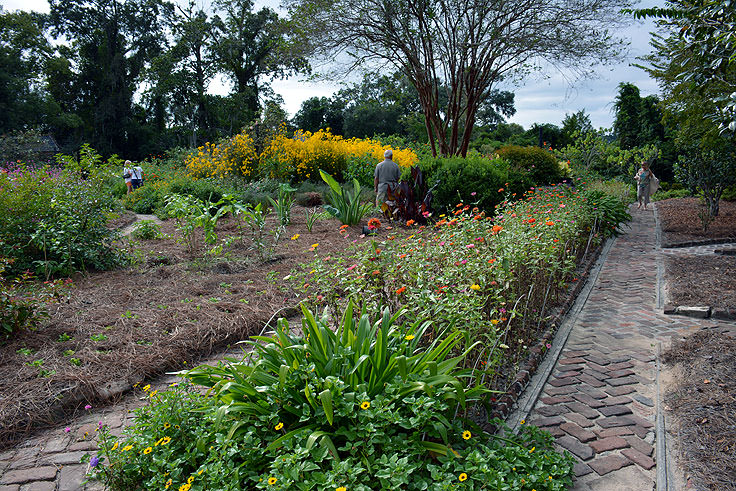 A garden view at Boone Hall Plantation, Mt. Pleasant, SC