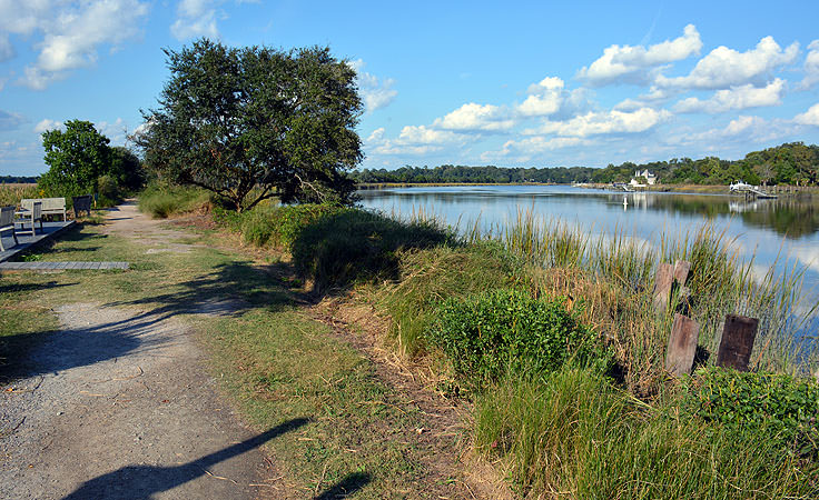 A walking path at Magnolia Plantation in Charleston, SC