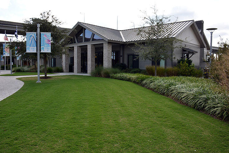 Welcome center at Waterfront Memorial Park in Mt. Pleasant, SC