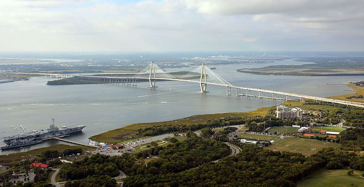 The Arthur J. Ravenel Bridge from Mt. Pleasant to Charleston, SC