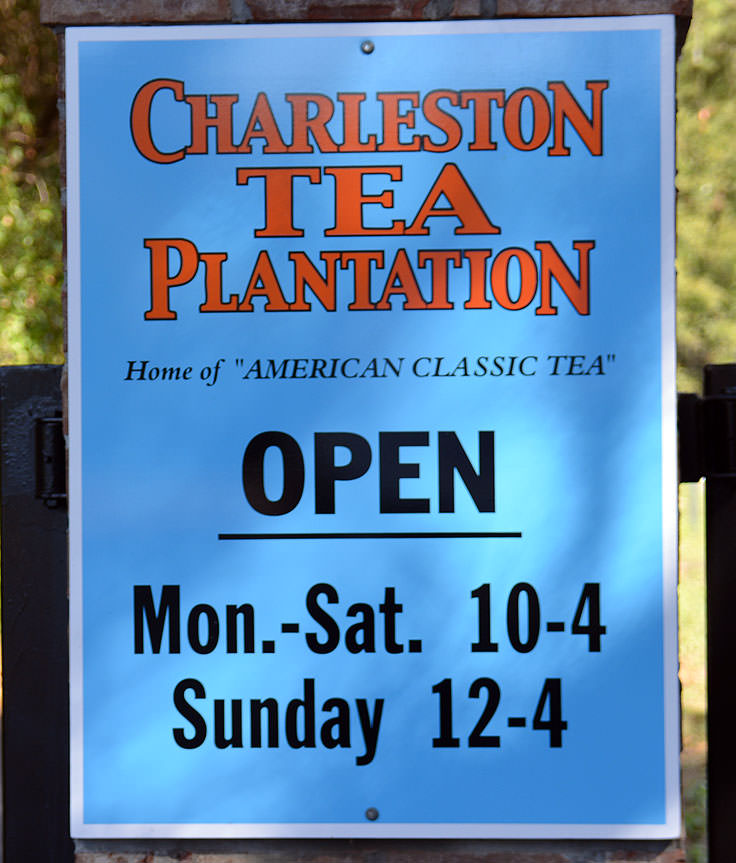 Charleston Tea Plantation sign