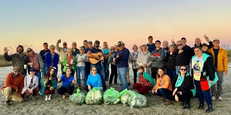 Capers Island Marsh Clean-up with SC Aquarium- w/Chilli and Oyster Roast on the beach