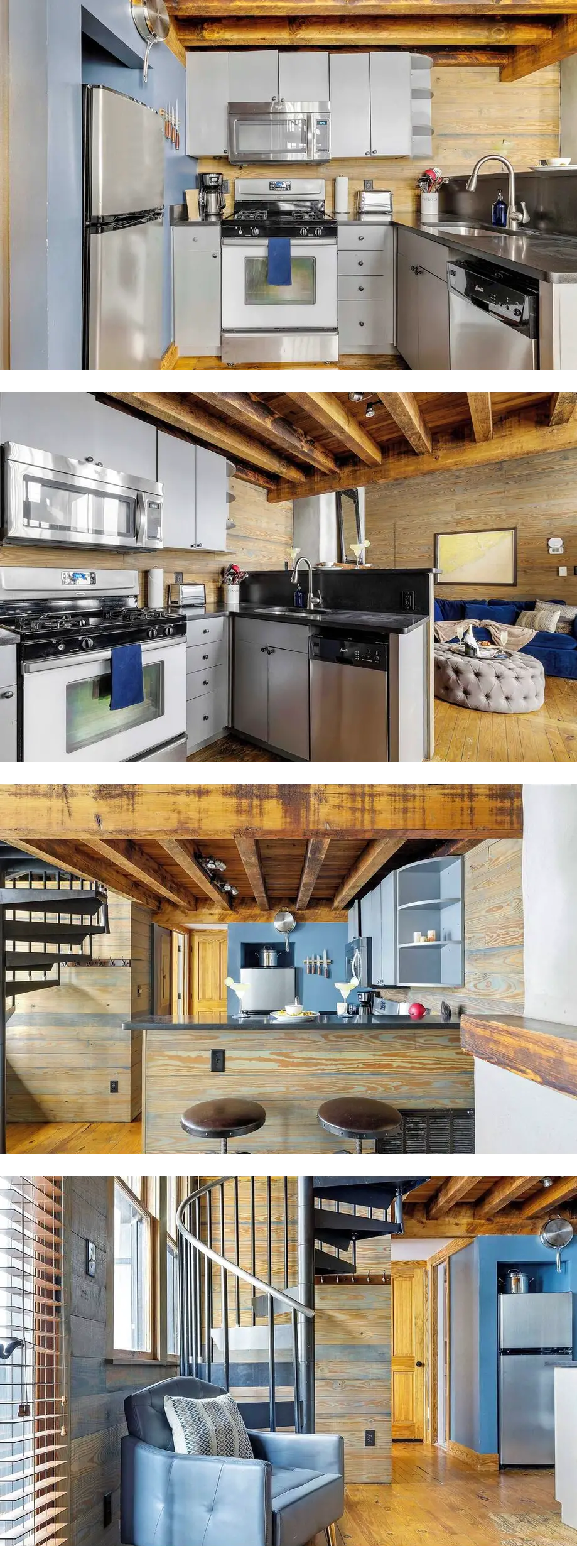 Ebony & Ivory | Lofted Charm with Fireplace!