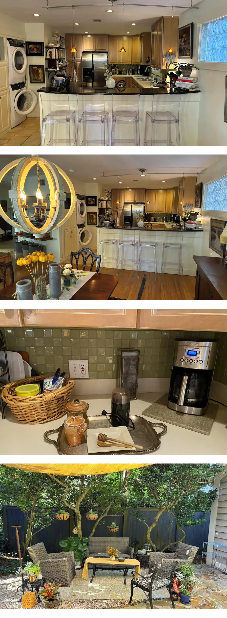 Downtown open space home with a patio ga...
